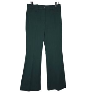Loft Womens Green High Rise The Sutton Ankle Flare Leg Pants Size 6